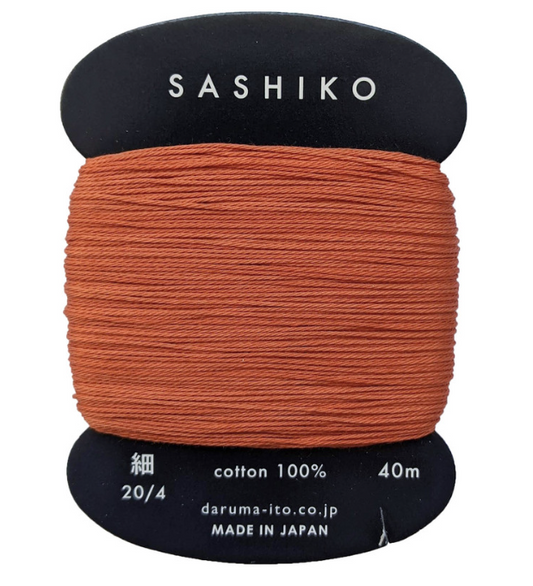 Daruma Sashiko Thread 40m - Fine - Burnt Orange- 214 - Sashiko