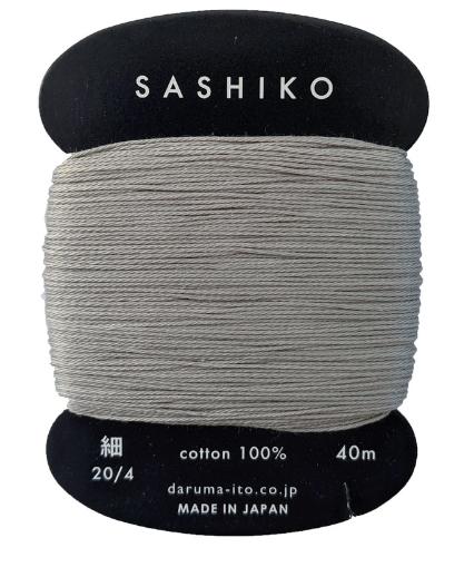 Daruma Sashiko Thread 40m - Fine - Gray - 217 - Sashiko