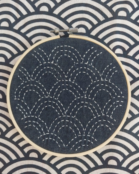 Seigaiha waves kit - Sashiko