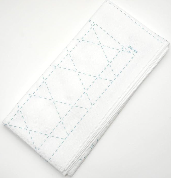 Sashiko Dish Towel, White, Maneki Neko and Basket - Sashiko