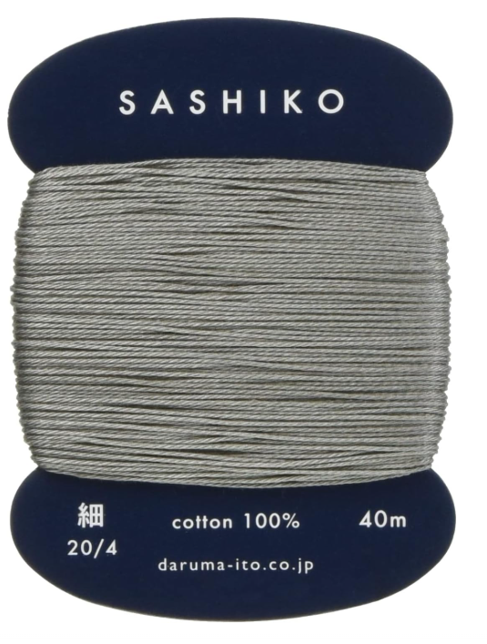 Daruma Sashiko Thread 40m - Fine - Gray - 217 - Sashiko