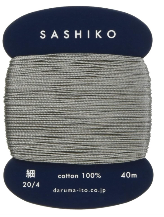 Daruma Sashiko Thread 40m - Fine - Gray - 217 - Sashiko