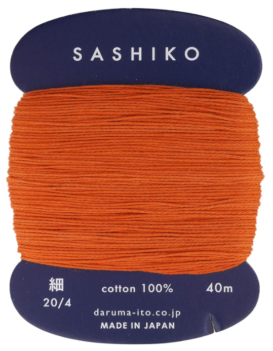 Daruma Sashiko Thread 40m - Fine - Burnt Orange- 214 - Sashiko