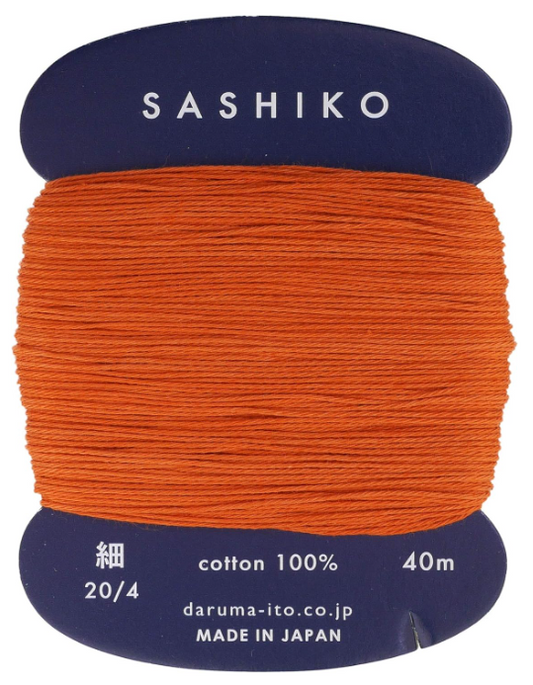 Daruma Sashiko Thread 40m - Fine - Burnt Orange- 214 - Sashiko