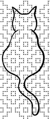 Digital Sashiko Cat - Sashiko
