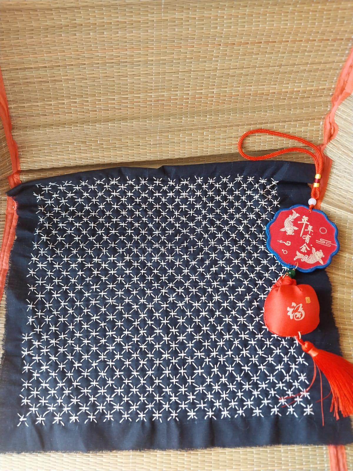 Sashiko Komezashi (Rice Stitch) - Sashiko